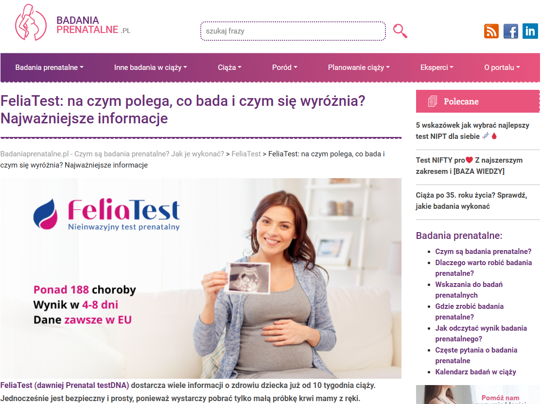 FeliaTest w mediach FeliaTest w mediach